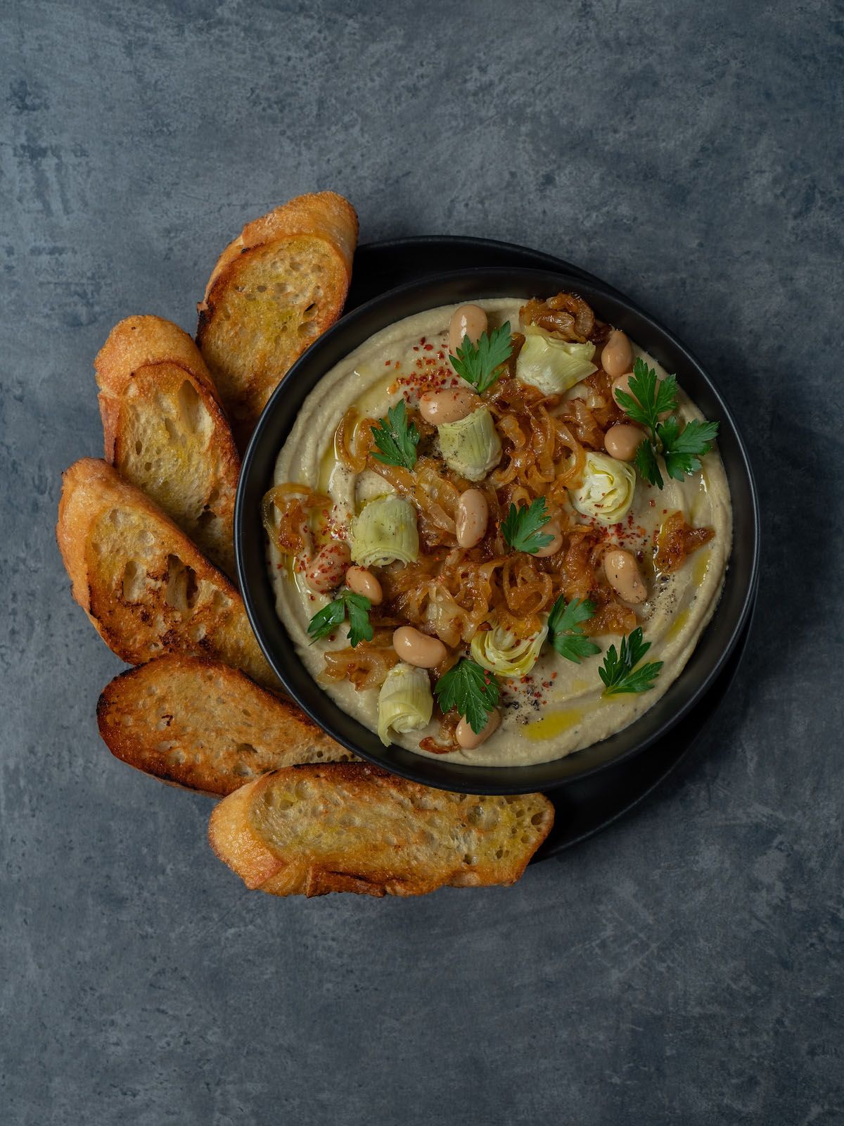 Rezept Weisse Bohnen Artischocken Dip Mit Karamellisierten Zwiebeln About Fuel