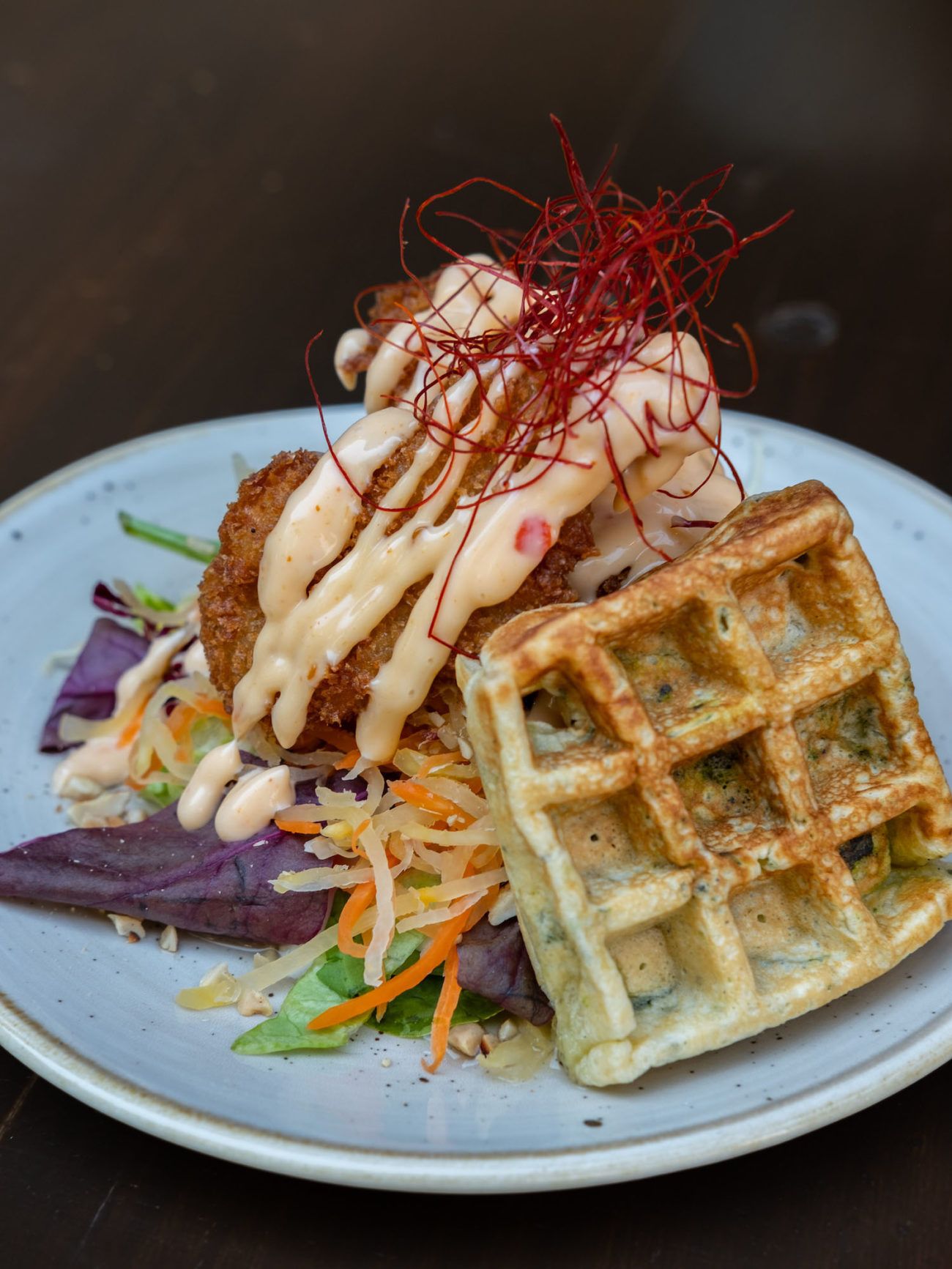 Foodblog Chicken and Waffles asia style