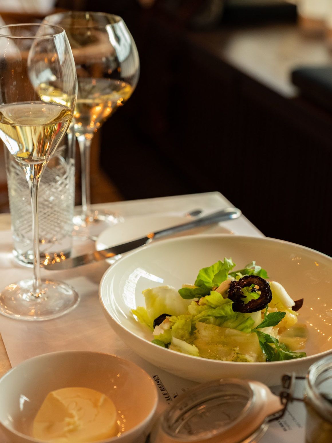 Foodblog, About Fuel, Brasserie Colette Tim Raue, Salat, Wein