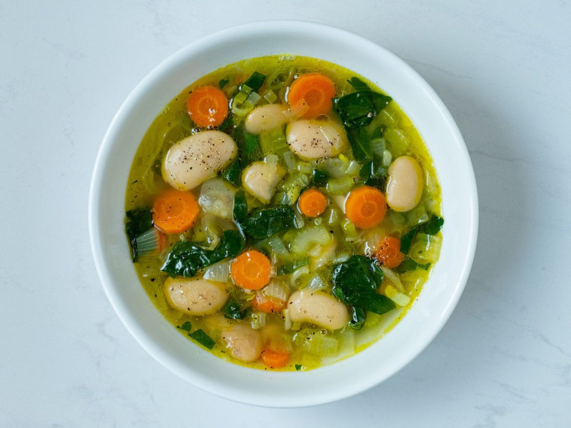 Rezept: Riesenbohnensuppe mit Gemüse und Röstbrot - ABOUT FUEL