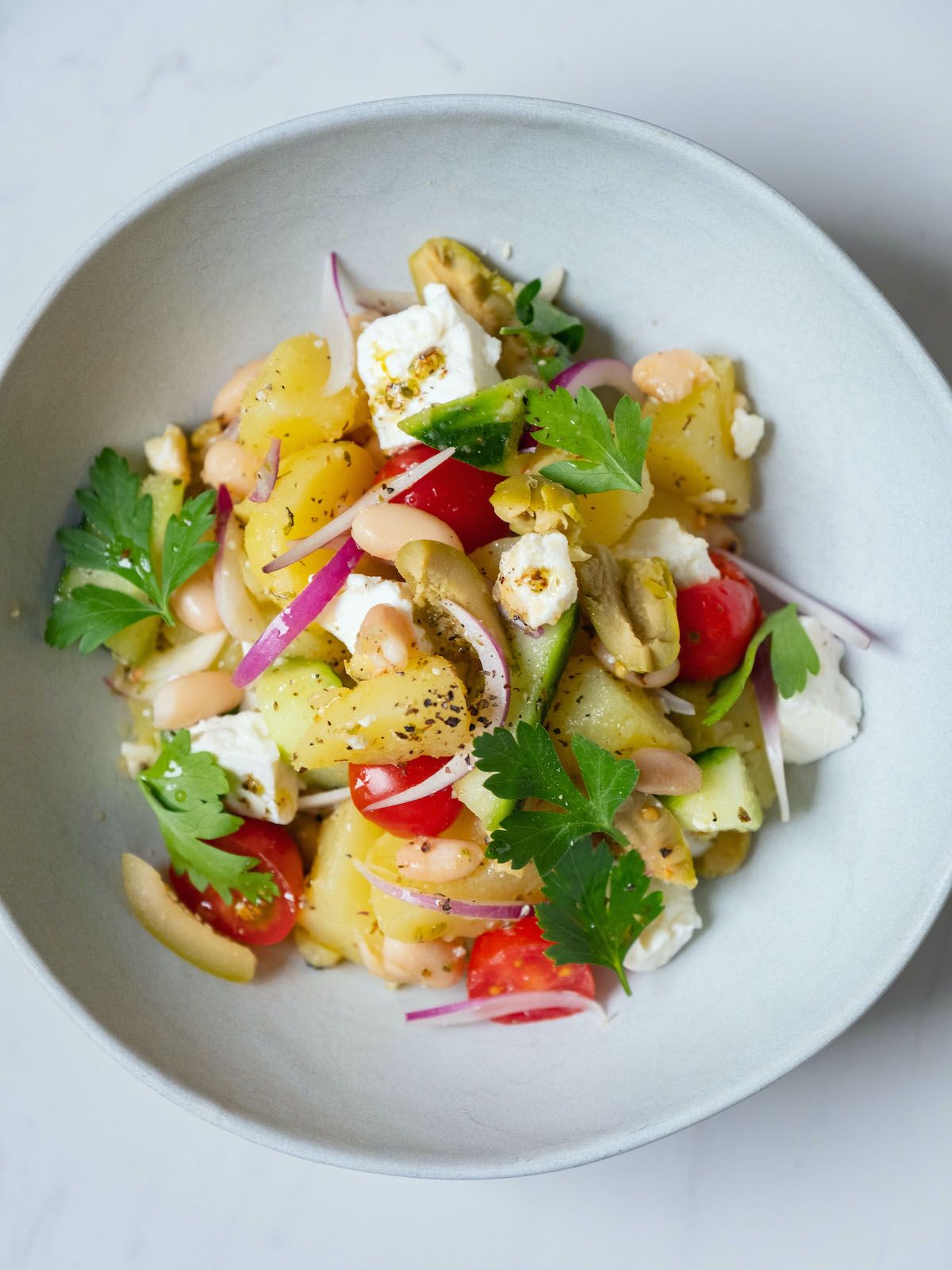 Rezept: Kartoffelsalat Hellas - ABOUT FUEL Rezept: Kartoffelsalat Hellas - ABOUT FUEL