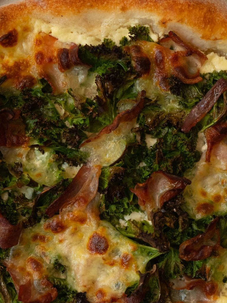 About Fuel, Foodblog, Rezept, Grünkohl, Speck, Mozzarella, Pizza